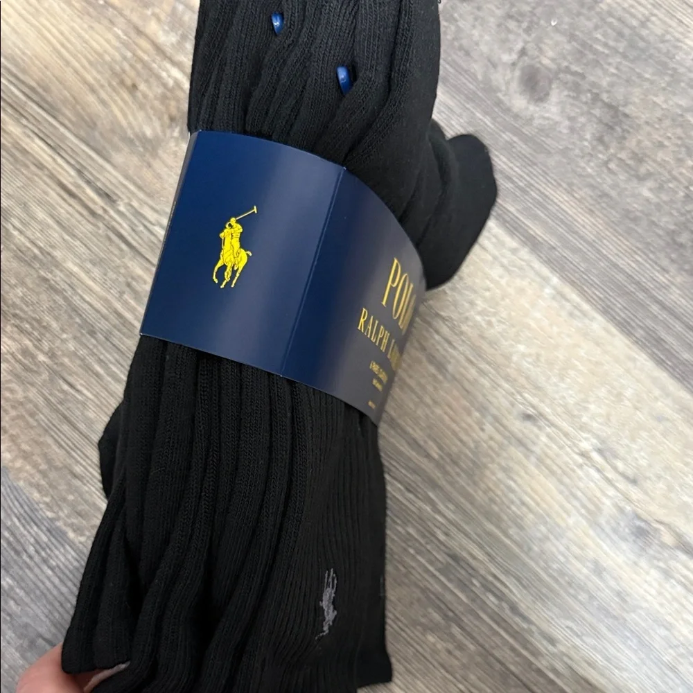 Polo Ralph Lauren Classic Black Athletic Socks - 6 Pack